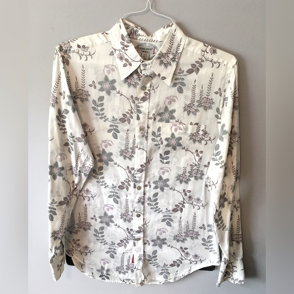 Guess Jeans Retro Print Long Sleeved Men's Shirt